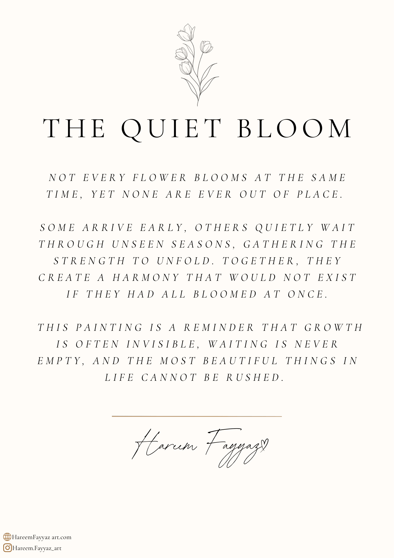 The Quiet Bloom, Acrylic Texture on Canvas